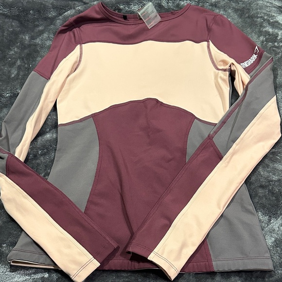 Gymshark- Women's Colorblock Long Sleeve Top - Picture 1 of 5